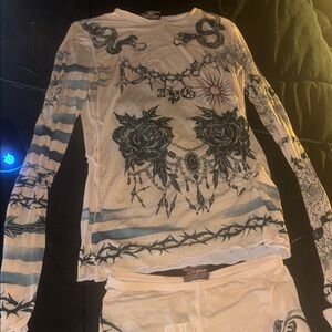 Jean Paul Gaultier two piece leggings set